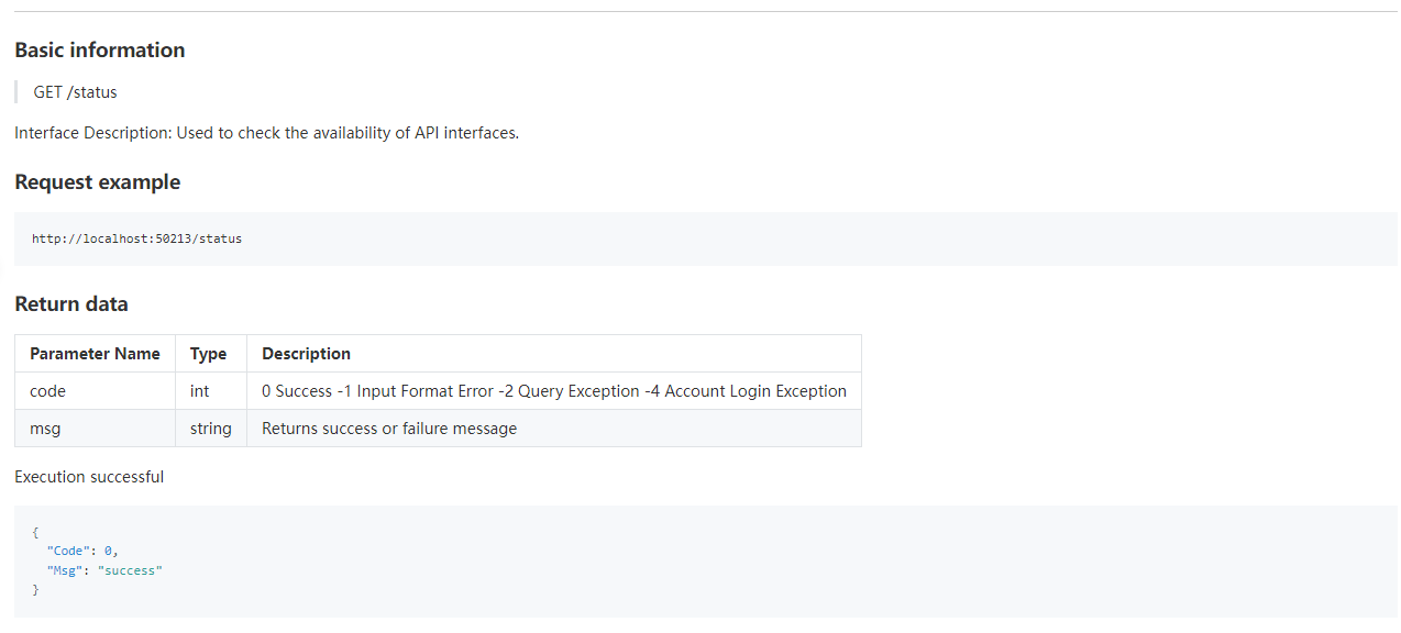 Automation: Local API interface function