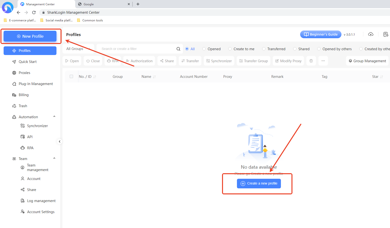 Step 1: Using SharkLogin anti-detection browser