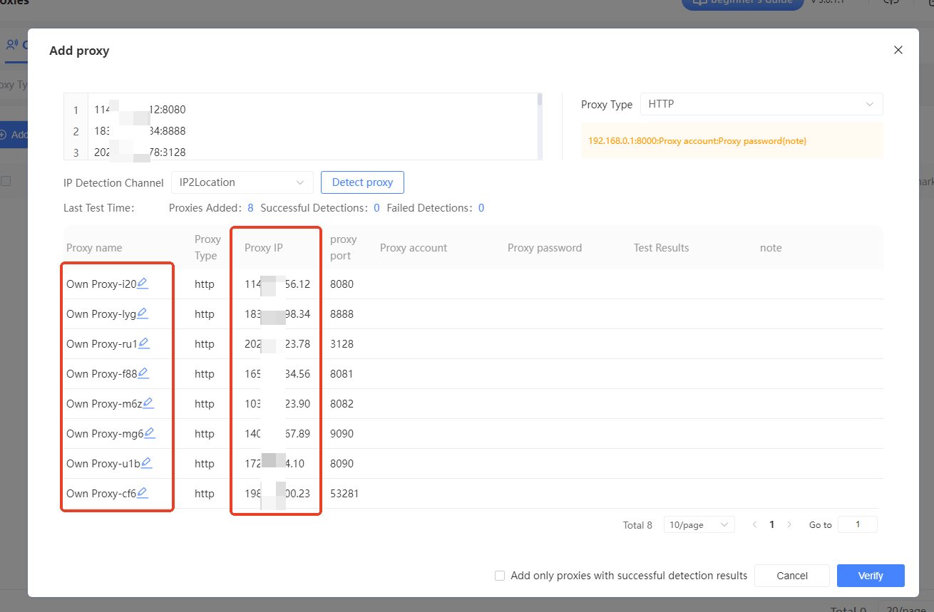 Step 1: Add proxy IP to the client