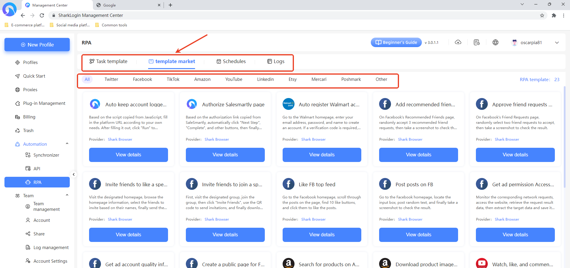 Automation: RPA function