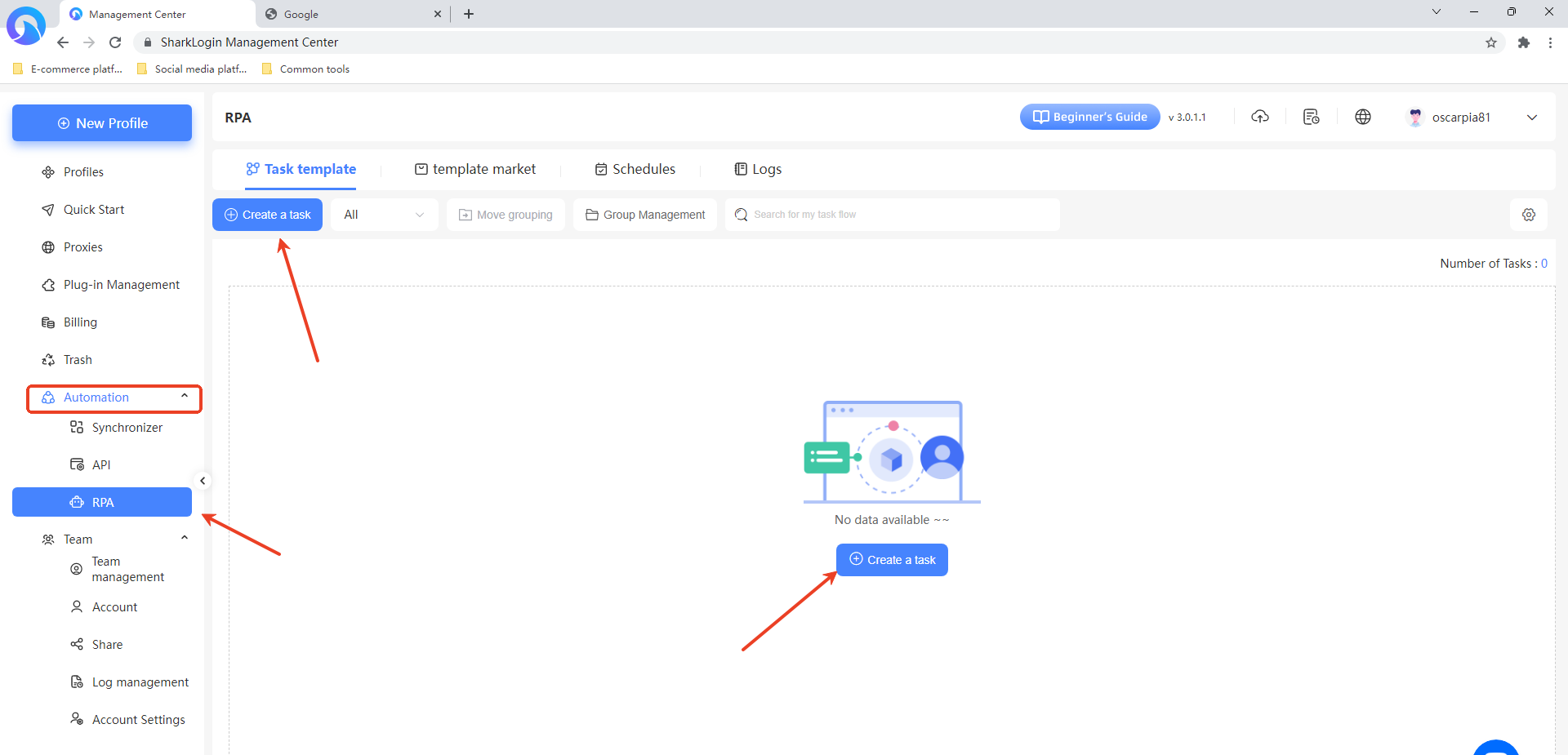 Automation: RPA function