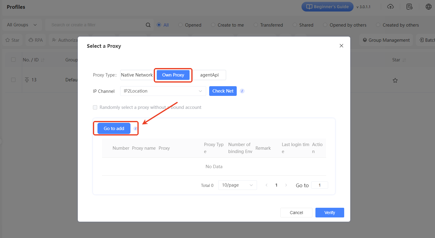 Step 3: Environment IP Proxy Configuration