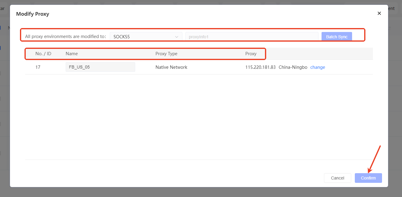 Step 3: Profile Proxy Management