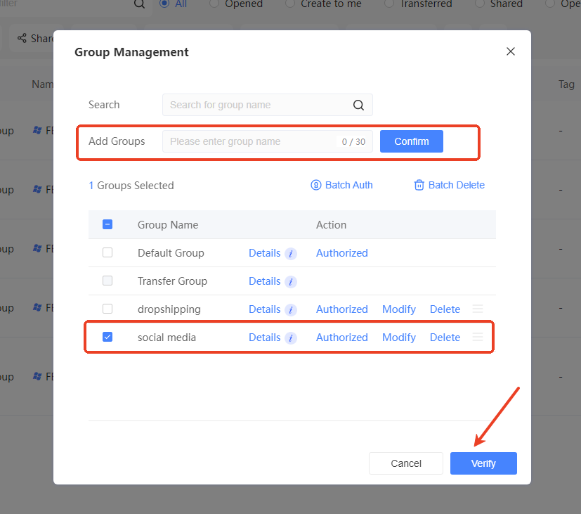 Step 4: Profile Grouping