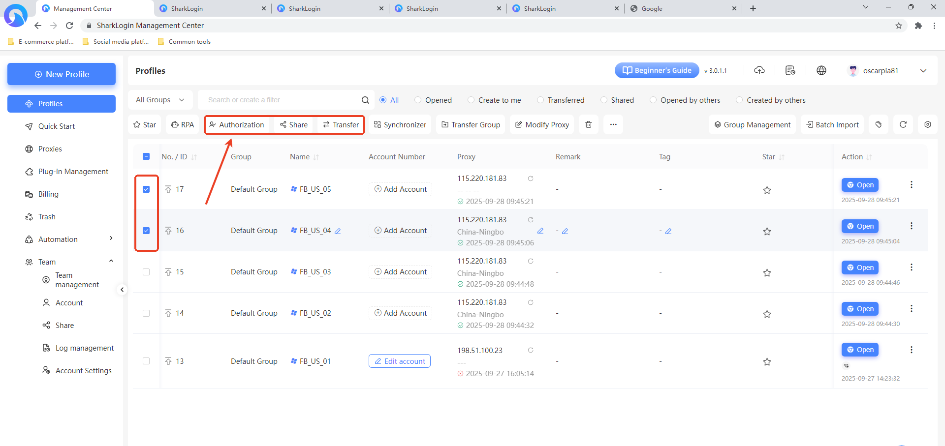 Step 2: Profile Permissions Management