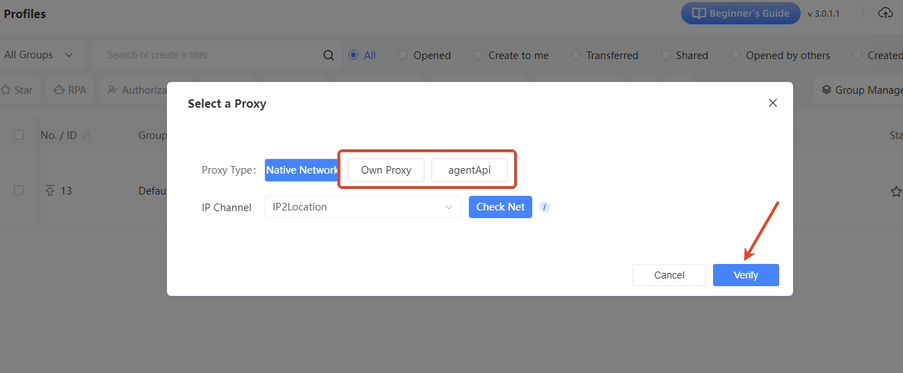 Step 3: Environment IP Proxy Configuration